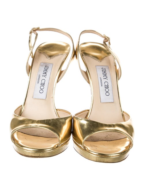 Jimmy Choo Patent Leather Slingback Sandals