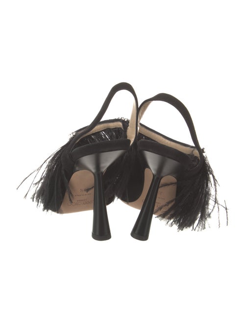 Jimmy Choo Suede Crystal Embellishments Slingback Pumps