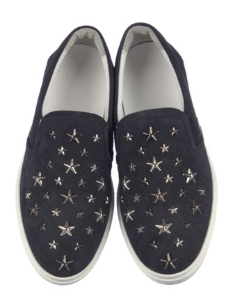 Jimmy Choo Suede Graphic Print Sneakers