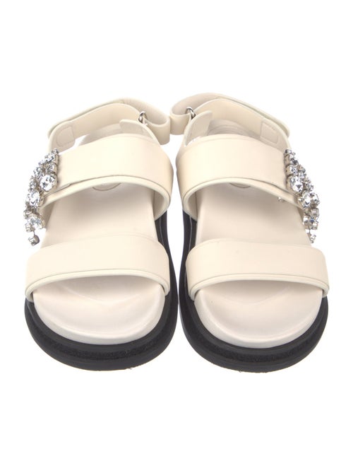 Jimmy Choo Leather Colorblock Pattern Slides