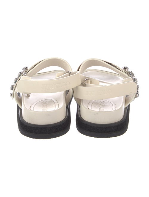 Jimmy Choo Leather Colorblock Pattern Slides