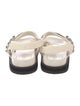 Jimmy Choo Leather Colorblock Pattern Slides