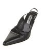 Jimmy Choo Leather Cutout Accent Slingback Pumps