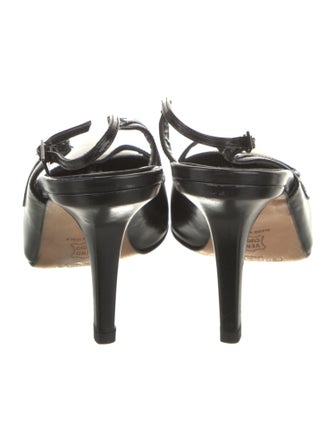 Jimmy Choo Leather Cutout Accent Slingback Pumps