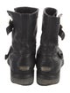 Jimmy Choo Embossed Leather Moto Boots