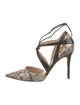 Jimmy Choo Leather Animal Print D'Orsay Pumps