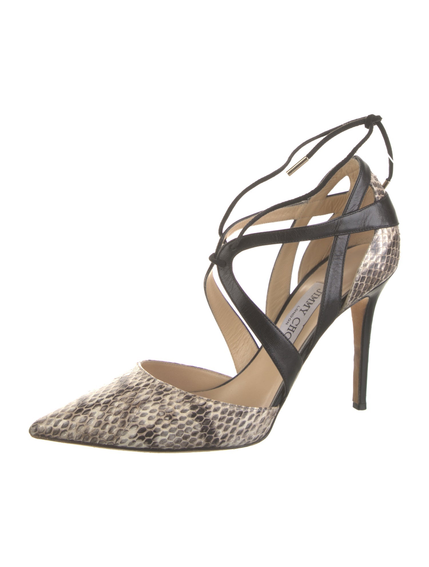 Jimmy Choo Leather Animal Print D'Orsay Pumps