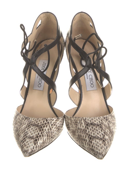 Jimmy Choo Leather Animal Print D'Orsay Pumps