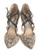 Jimmy Choo Leather Animal Print D'Orsay Pumps