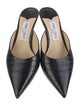 Jimmy Choo Embossed Leather Animal Print Mules