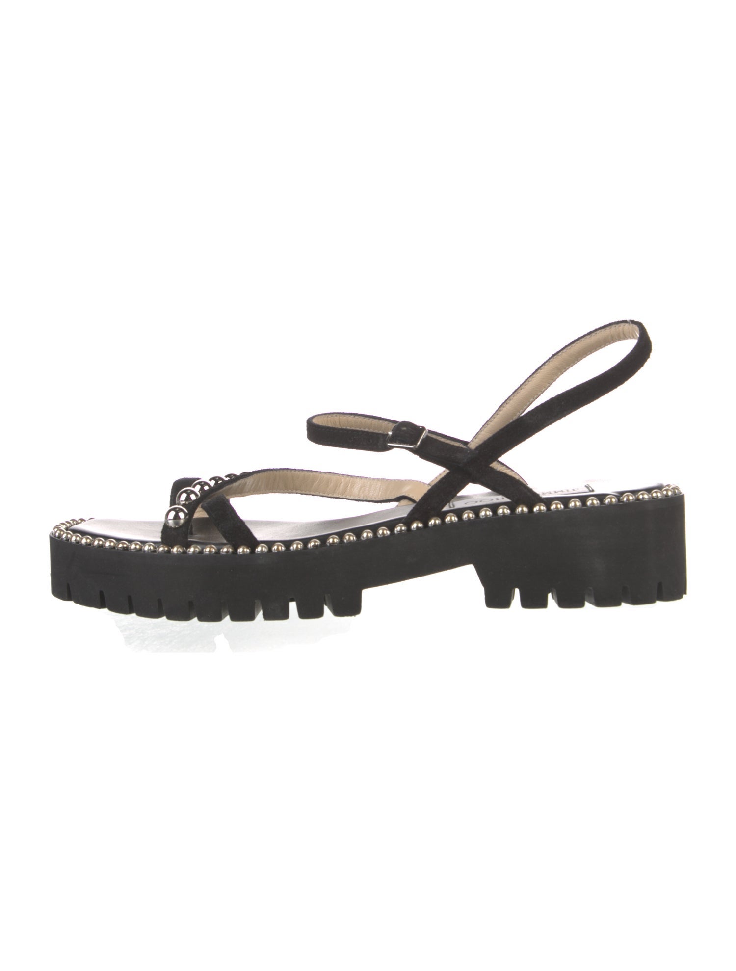 Jimmy Choo Suede Studded Accents Slingback Sandals