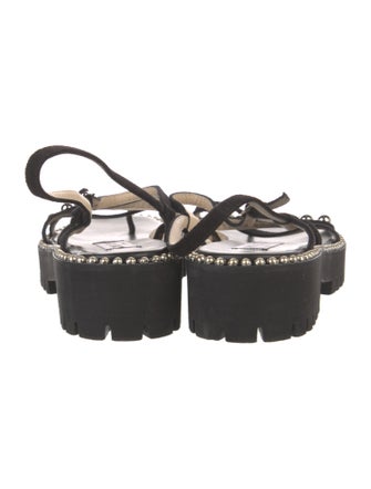 Jimmy Choo Suede Studded Accents Slingback Sandals