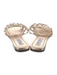 Jimmy Choo Leather Beaded Accents Slides