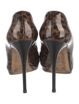 Jimmy Choo Patent Leather Animal Print Pumps