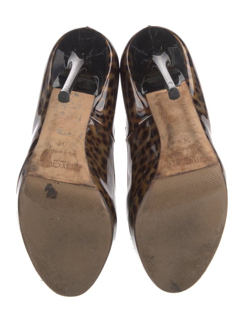 Jimmy Choo Patent Leather Animal Print Pumps