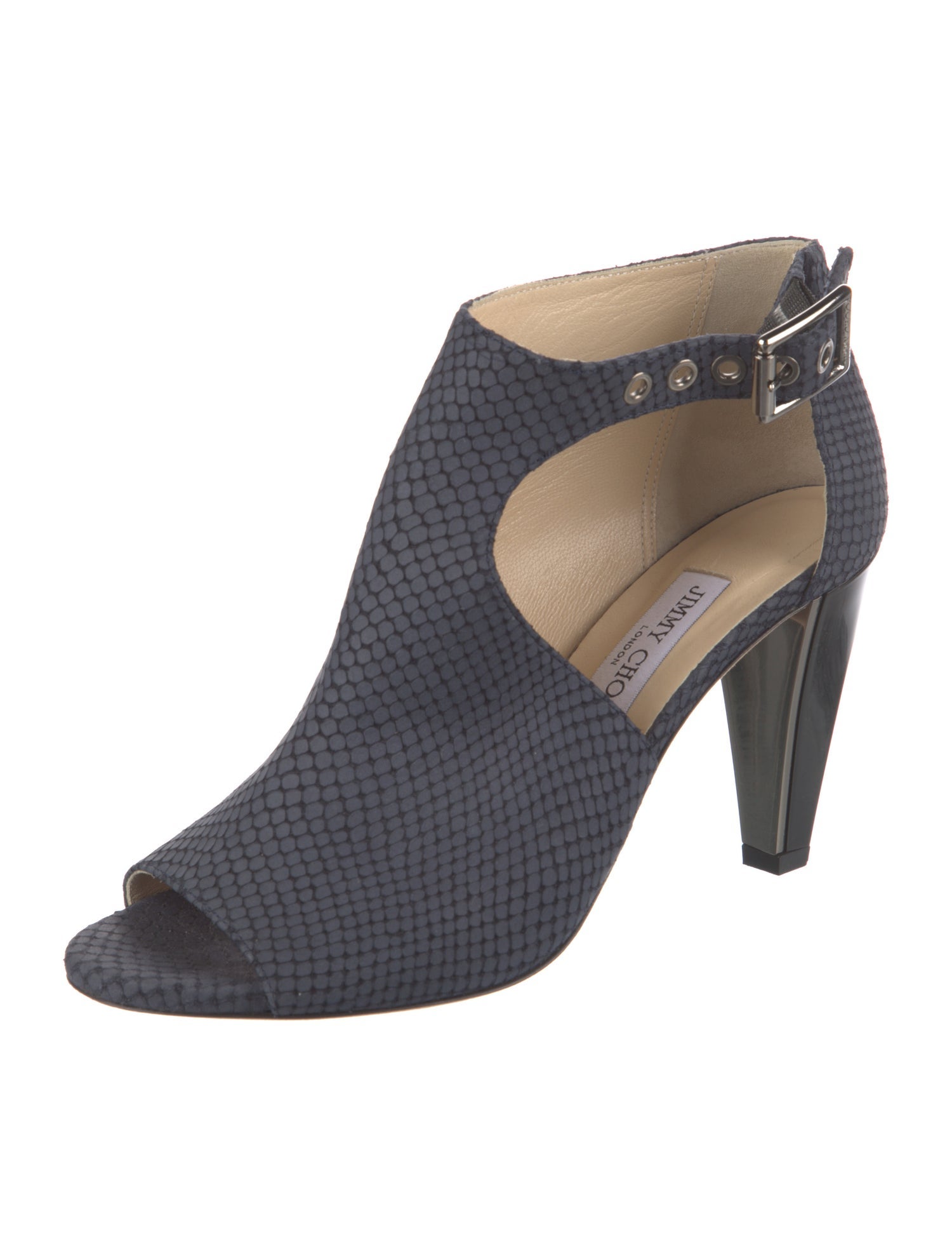 Jimmy Choo Leather Cutout Accent Boots