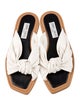 Jimmy Choo Leather Colorblock Pattern Slides