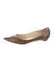 Jimmy Choo Snakeskin Animal Print Flats