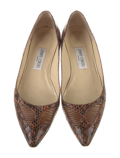 Jimmy Choo Snakeskin Animal Print Flats