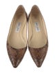 Jimmy Choo Snakeskin Animal Print Flats