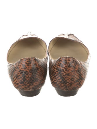 Jimmy Choo Snakeskin Animal Print Flats