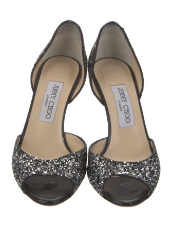 Jimmy Choo Glitter D'Orsay Pumps