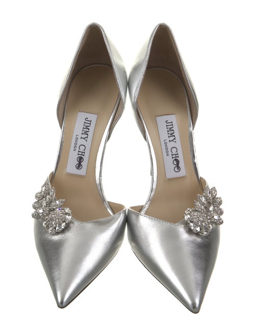 Jimmy Choo Patent Leather Crystal Embellishments D'Orsay Pumps