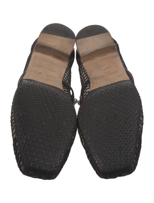 Jimmy Choo Faux Pearl Accents Mesh Flats