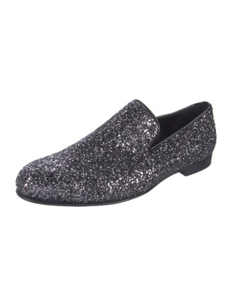 Jimmy Choo Glitter Glitter Accents Loafers