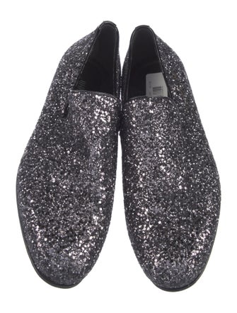 Jimmy Choo Glitter Glitter Accents Loafers