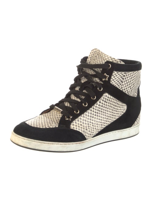 Jimmy Choo Suede Animal Print Sneakers
