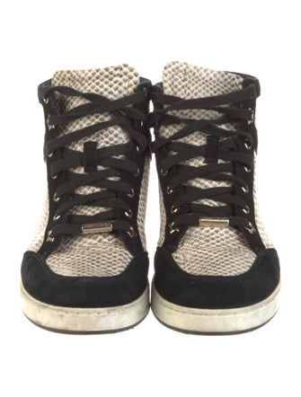 Jimmy Choo Suede Animal Print Sneakers