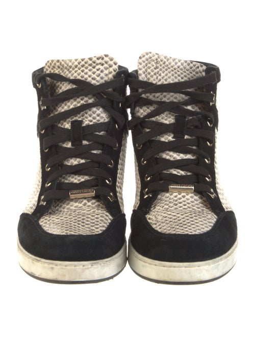 Jimmy Choo Suede Animal Print Sneakers