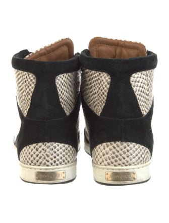 Jimmy Choo Suede Animal Print Sneakers