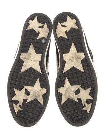 Jimmy Choo Suede Animal Print Sneakers