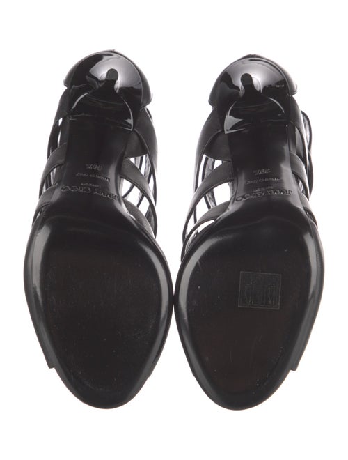 Jimmy Choo Leather Cutout Accent Gladiator Sandals