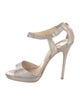 Jimmy Choo Suede Crystal Embellishments Sandals
