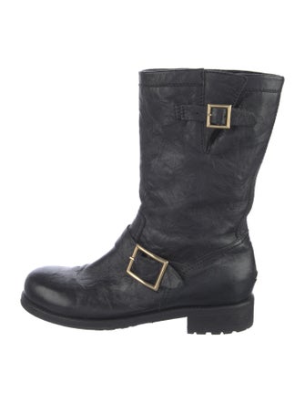 Jimmy Choo Leather Moto Boots