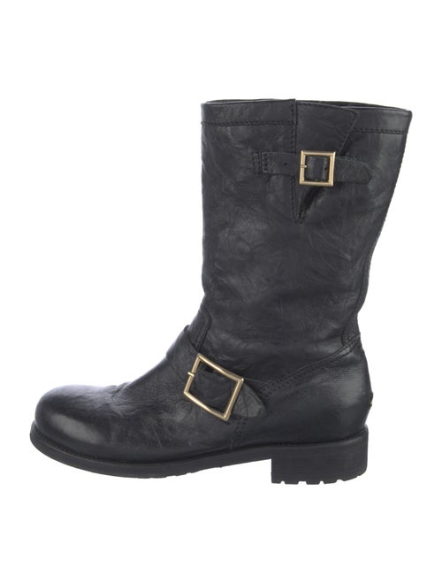 Jimmy Choo Leather Moto Boots