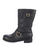 Jimmy Choo Leather Moto Boots
