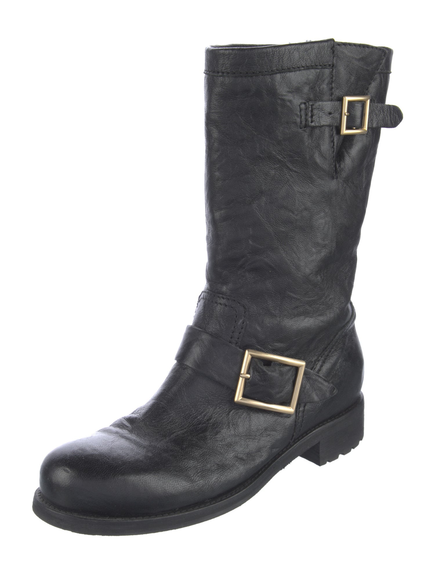 Jimmy Choo Leather Moto Boots
