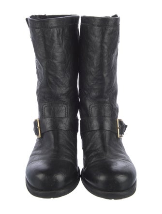 Jimmy Choo Leather Moto Boots
