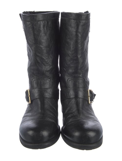 Jimmy Choo Leather Moto Boots