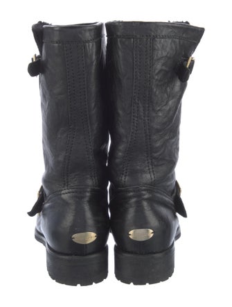Jimmy Choo Leather Moto Boots