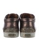 Jimmy Choo Glitter Leather Trim Embellishment Sneakers