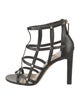 Jimmy Choo Leather Cutout Accent Gladiator Sandals