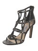Jimmy Choo Leather Cutout Accent Gladiator Sandals