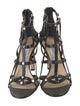 Jimmy Choo Leather Cutout Accent Gladiator Sandals