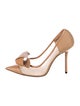 Jimmy Choo Leather Mesh Accents Pumps