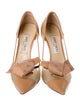 Jimmy Choo Leather Mesh Accents Pumps